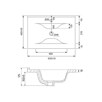 Тумба с раковиной IDDIS Cloud CLO60W0i95K 47х60,3х50см