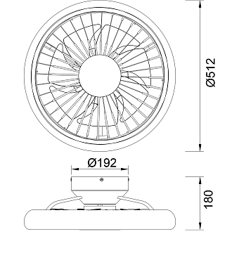 Люстра-вентилятор Mantra TURBO 8232 55Вт LED