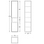 Пенал подвесной KERAMA MARAZZI Plaza Modern PLB.M.170\WHT 32х35х170см белый/дуб орегон