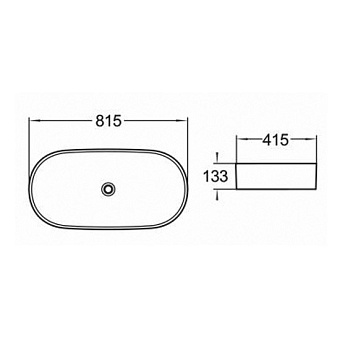 Раковина накладная Comforty 78327 82х42см