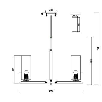 Люстра Maytoni Fortano MOD089PL-06BS 40Вт 6 лампочек E27
