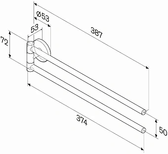 Полотенцедержатель AM-PM X-Joy A85A32600 хром 38,7см