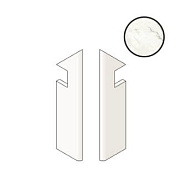 Плитка для ступеней Atlas Concord Италия Marvel Shine A433 Statuario Supremo Battiscopa Sag.Sx 7,2х30см 0,259кв.м. неполированная