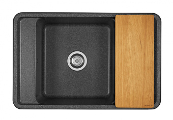 Мойка кухонная Акватон Беллис 1A725032BS210 78х51см чёрный