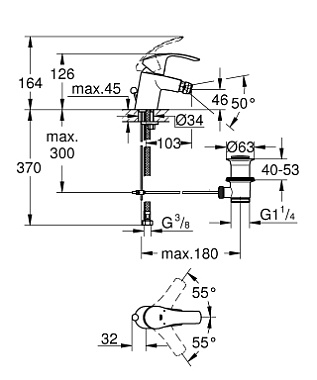 Смеситель для биде GROHE Eurosmart New 32929002 хром