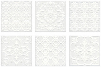 Настенная плитка KERAMA MARAZZI 5226 белый 20х20см 1,2кв.м. глянцевая