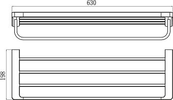 Полотенцедержатель RAVAK TD X07P327 хром 63см