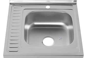 Мойка кухонная MELANA ДЕКОР 097D t R (*10) 60х60см хром