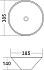 Раковина накладная MELANA T4006-B6+B3-806 41х41см