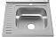 Мойка кухонная MELANA ДЕКОР 097D t R (*10) 60х60см хром
