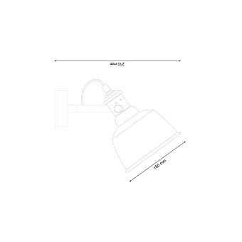 Бра Lucia Tucci INDUSTRIAL W1820.1 SAND SILVER 60Вт E14