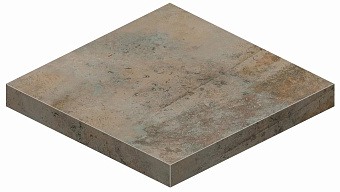 Плитка для ступеней Atlas Concord Италия Aix A0TP Cendre Scalino Ang 37,5х37,5см 0,141кв.м. неполированная