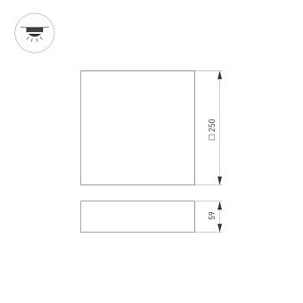 Светильник потолочный Arlight SP-Quadro 034787 25Вт LED