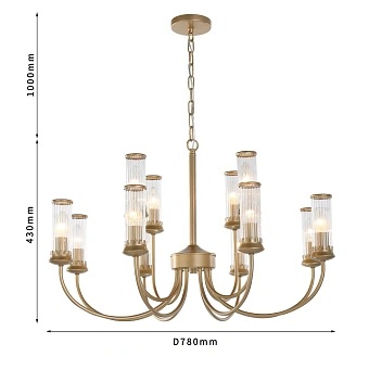 Люстра подвесная Favourite Mollis 2692-12P 480Вт 12 лампочек E14
