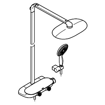 Душевая система GROHE Rainshower SmartControl Mono 26361000 хром