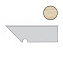 Плинтус Atlas Concord Италия Marvel Pro ADX1 Travertino Alabastrino Battiscopa Sagomato SX 30х7,2см 0,259кв.м.