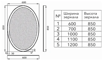 Зеркало AQUANET Комо 196668 85х70см с подсветкой
