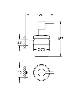 Дозатор GROHE Essentials Cube 40756001 хром