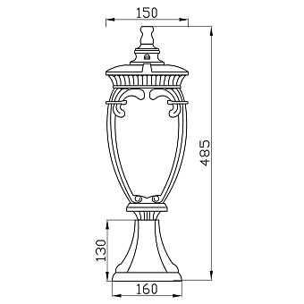 Светильник ландшафтный Maytoni Fleur O414FL-01GB 60Вт IP44 E27 золото/чёрный