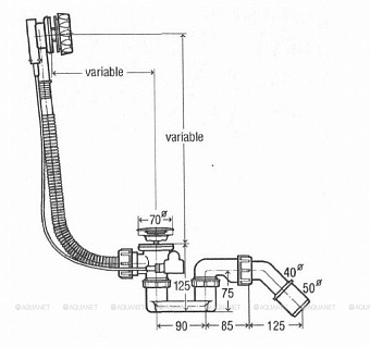 Слив-перелив VITRA Waste Set 59970013000