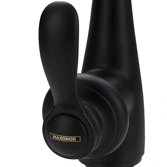 Смеситель для кухни Maxonor MN4076-7 поворотный излив чёрный