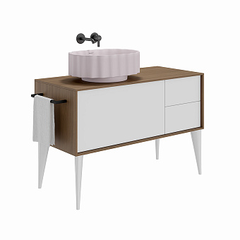 Тумба под раковину подвесная KERAMA MARAZZI Atollo AT.110.WHT.M 50х110х40,4см