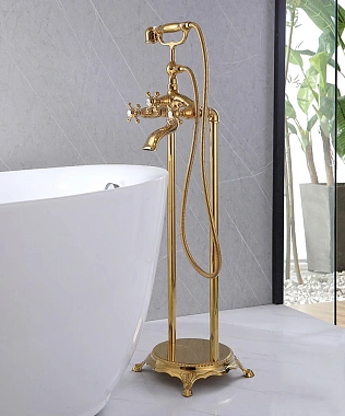 Смеситель для ванны Abber Klassik AF8415G золото