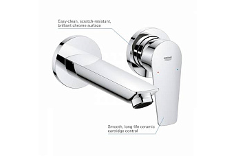 Смеситель для раковины GROHE BauEdge 20474001 хром