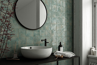 Настенная плитка WOW Enso 120860 Suki Teal 12,5х12,5см 0,556кв.м. глянцевая