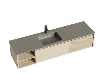 Тумба под раковину подвесная SALINI DOMINO 27D118ON 180х50х40см