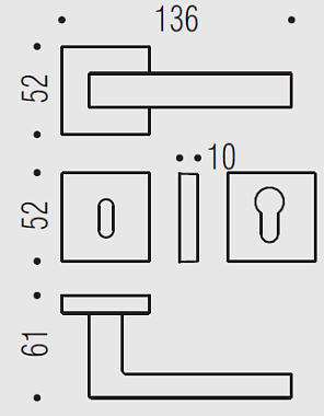Дверная ручка нажимная COLOMBO Ellesse BD21 хром