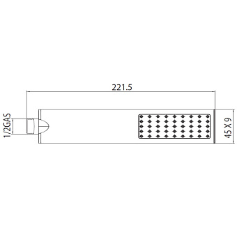 Ручной душ BOSSINI Flat One B00270.030 хром