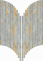 Керамическая мозаика ABK Sensi Signoria PF60009150 Mosaic Ventaglio Grigio Siena Lux 60х28см 0,67кв.м.
