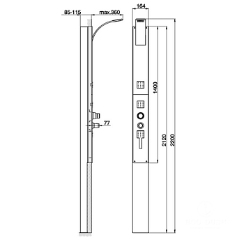 Душевая панель Cisal Wave WA00500021