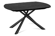 Кухонный стол раскладной AERO 100х130х76см закаленное стекло/керамика/сталь Platinum