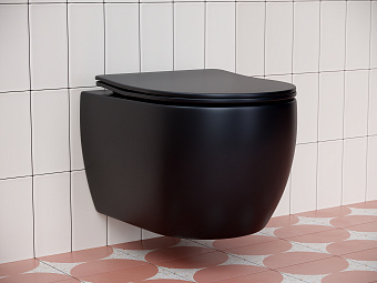 Унитаз подвесной Ceramica Nova Play CN3001MB безободковый с микролифтом