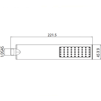 Ручной душ BOSSINI Flat B00270.073 чёрный матовый