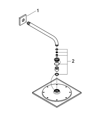 Верхний душ GROHE Rainshower F 26060000 хром