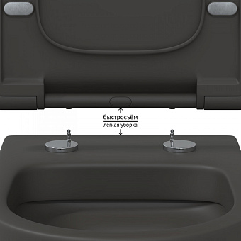 Унитаз подвесной BERGES EGO XL 083218 безободковый с микролифтом