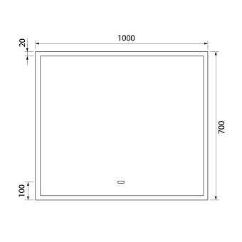 Зеркало IDDIS Slide SLI1000i98 70х100см с подсветкой