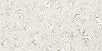 Настенная плитка Atlas Concord Италия 3D Wall A578 Carve Leaf White 40х80см 1,28кв.м. матовая