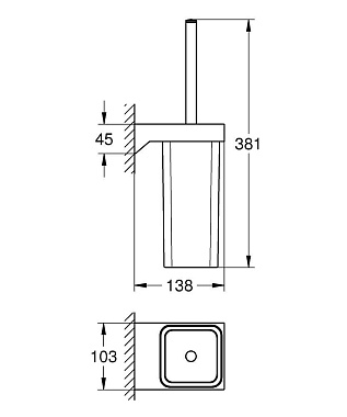 Ёршик GROHE Selection Cube 40857000 хром