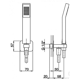 Душевой комплект Cisal Shower DS0188002F никель