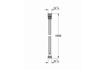 Душевой шланг GROHE 28417EN0 150см матовый никель
