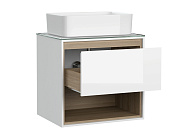 Тумба под раковину подвесная CERSANIT LOUNA SP-SZ-LOU60-BL/Wh 49х60х54,6см