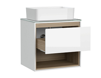 Тумба под раковину подвесная CERSANIT LOUNA SP-SZ-LOU60-BL/Wh 49х60х54,6см