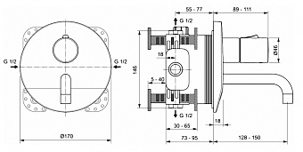 Смеситель для раковины IDEAL STANDARD CERAPLUS A6148AA хром
