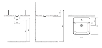 Раковина накладная Kale SMARTEDGE 43910 45х45см