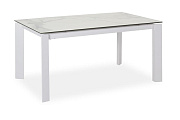 Кухонный стол раскладной AERO 85х140х76см закаленное стекло/керамика/сталь Carrara