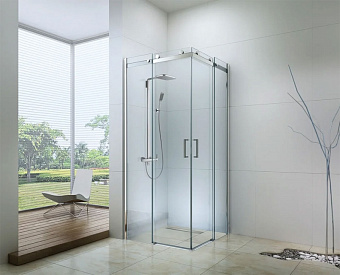 Угловое ограждение BERGES GELIOS 61027 195х100см стекло прозрачное